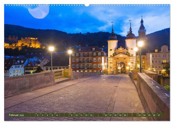 Produktbild: Heidelberger Neckarzauber (hochwertiger Premium Wandkalender 2026 DIN A2 quer), Kunstdruck in Hochglanz