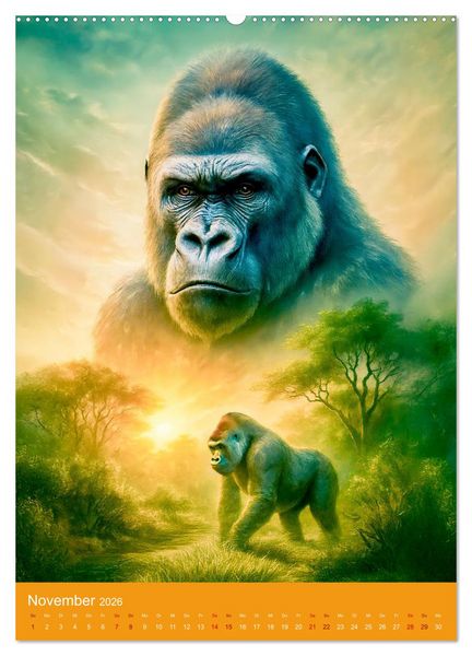 Produktbild: Afrikas wilde Seele - Magische Tierwelt im Portr&auml;t (Wandkalender 2026 DIN A2 hoch), CALVENDO Monatskalender