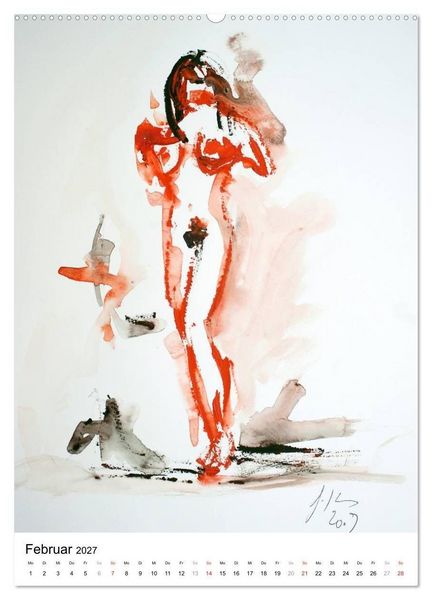 Produktbild: Erotische Aquarelle (Wandkalender 2027 DIN A2 hoch), CALVENDO Monatskalender