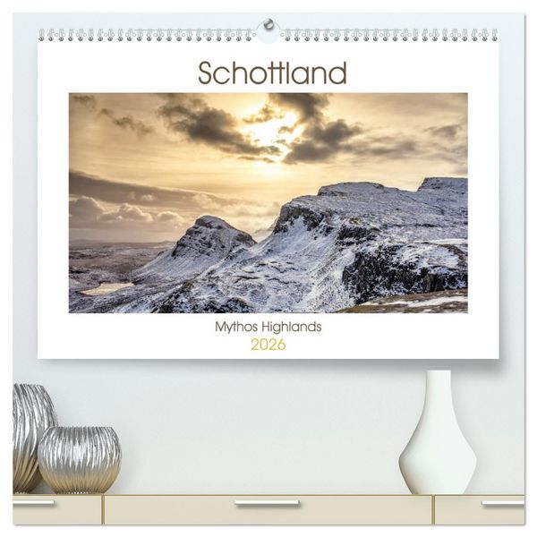 Schottland - Mythos Highlands (hochwertiger Premium Wandkalender 2026 DIN A2 quer), Kunstdruck in Hochglanz