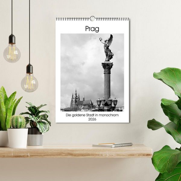 Produktbild: Prag - Die goldene Stadt in monochrom (Wandkalender 2026 DIN A3 hoch), CALVENDO Monatskalender