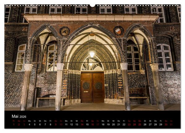 Produktbild: Eine Nacht in L&uuml;beck (hochwertiger Premium Wandkalender 2026 DIN A2 quer), Kunstdruck in Hochglanz