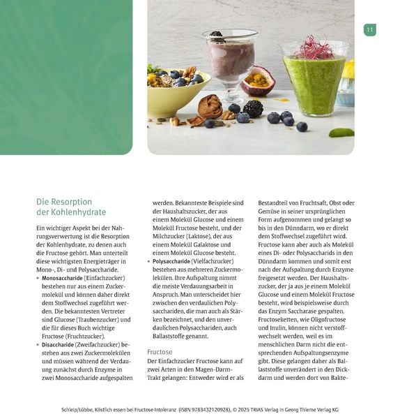 Produktbild: K&ouml;stlich essen Fructoseintoleranz