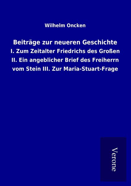 Produktbild: Beitr&auml;ge zur neueren Geschichte