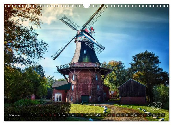 Produktbild: Friesland - Die Friesische M&uuml;hlenstra&szlig;e (Wandkalender 2026 DIN A3 quer), CALVENDO Monatskalender
