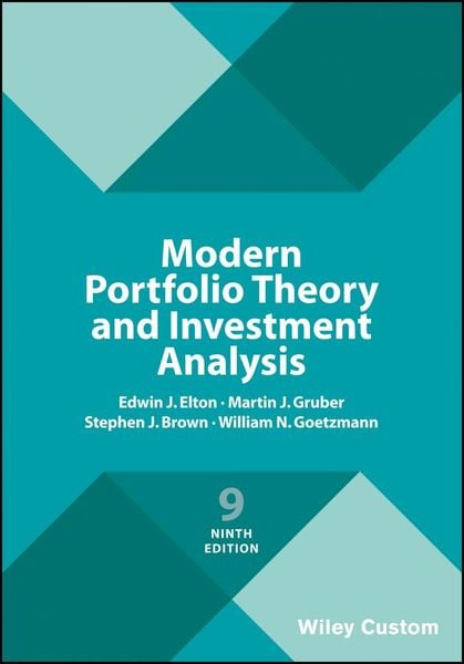 Produktbild: Modern Portfolio Theory and Investment Analysis