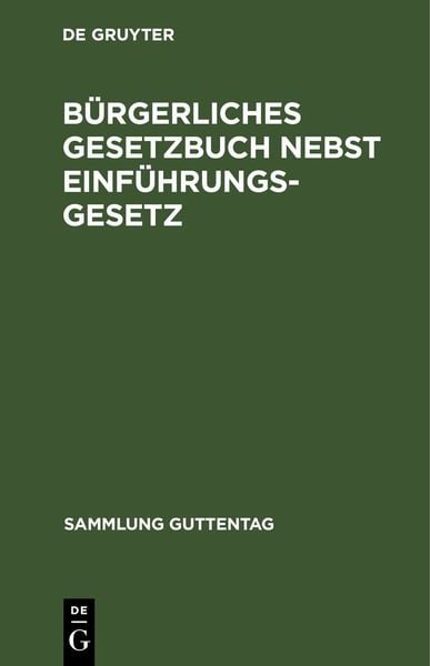 Produktbild: B&uuml;rgerliches Gesetzbuch nebst Einf&uuml;hrungsgesetz