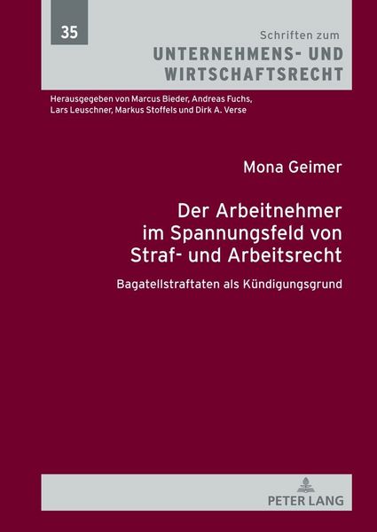 Produktbild: Der Arbeitnehmer im Spannungsfeld von Straf- und Arbeitsrecht