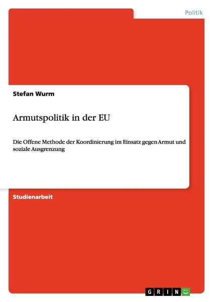 Produktbild: Armutspolitik in der EU