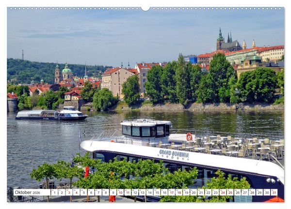 Produktbild: Prag &ndash; Ein perfekter Sommertag in der Goldenen Stadt (Wandkalender 2026 DIN A2 quer), CALVENDO Monatskalender