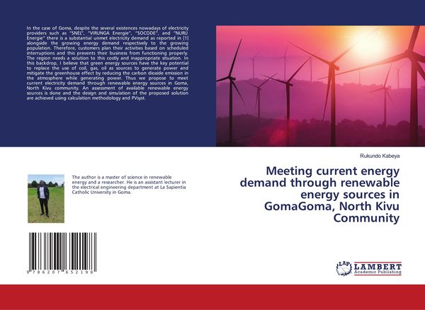 Produktbild: Meeting current energy demand through renewable energy sources in GomaGoma, North Kivu Community