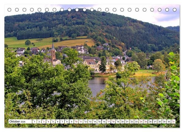 Produktbild: Sehenswertes in der Eifel - Am Rursee unterwegs (Tischkalender 2026 DIN A5 quer), CALVENDO Monatskalender