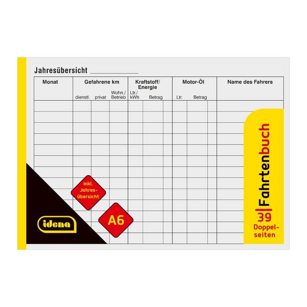 Produktbild: Idena Fahrtenbuch DIN A6 40 Blatt