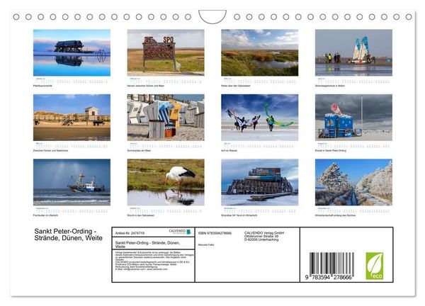Produktbild: Sankt Peter-Ording - Str&auml;nde, D&uuml;nen, Weite (Wandkalender 2027 DIN A4 quer), CALVENDO Monatskalender