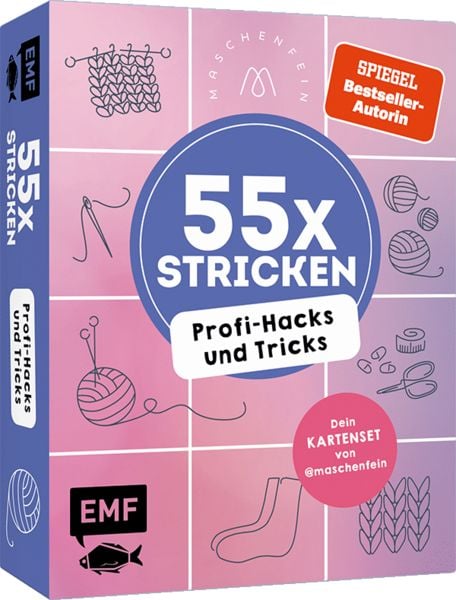 Produktbild: 55 x stricken &ndash; Profi-Hacks und Tricks | Dein Kartenset von @maschenfein