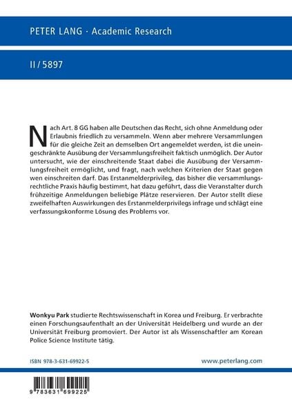 Produktbild: Das Erstanmelderprivileg im Versammlungsrecht