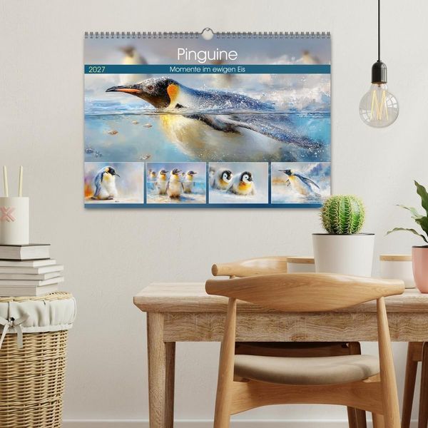Produktbild: Pinguine. Momente im ewigen Eis (Wandkalender 2027 DIN A3 quer), CALVENDO Monatskalender