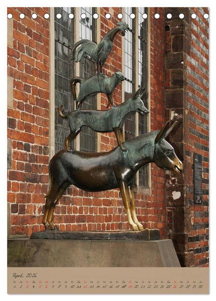 Produktbild: Sch&ouml;ne alte Hansestadt Bremen (Tischkalender 2026 DIN A5 hoch), CALVENDO Monatskalender