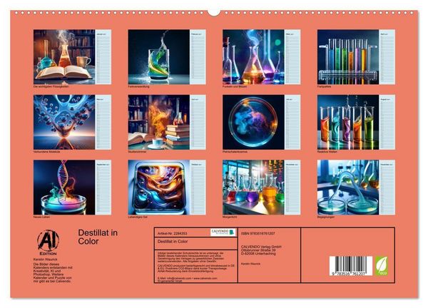 Produktbild: Destillat in Color (hochwertiger Premium Wandkalender 2027 DIN A2 quer), Kunstdruck in Hochglanz