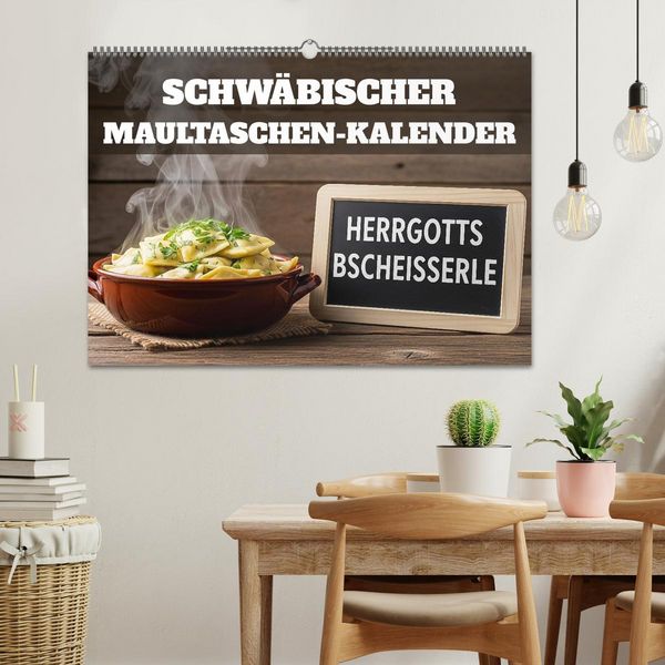 Produktbild: Schw&auml;bischer Maultaschen-Kalender (Wandkalender 2026 DIN A2 quer), CALVENDO Monatskalender
