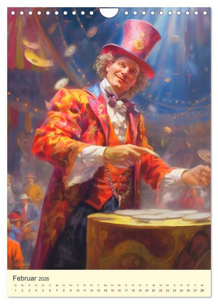 Produktbild: Zirkus. Manege frei! Willkommen im nostalgischen Wunderland (Wandkalender 2026 DIN A4 hoch), CALVENDO Monatskalender