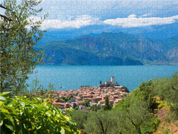 Produktbild: CALVENDO Puzzle Aussicht von der Panoramastra&szlig;e auf Malcesine | 1000 Teile Lege-Gr&ouml;&szlig;e 64x48cm Foto-Puzzle f&uuml;r gl&uuml;ckliche Stunden