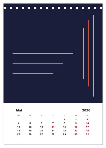 Produktbild: GeoArt - geometrische Formen (Tischkalender 2026 DIN A5 hoch), CALVENDO Monatskalender