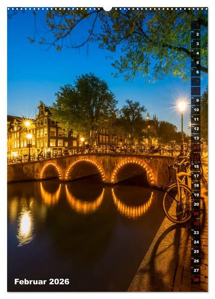 Produktbild: AMSTERDAM Charmantes Stadtherz (Wandkalender 2026 DIN A2 hoch), CALVENDO Monatskalender