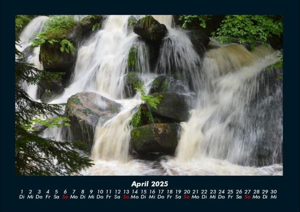 Produktbild: Wasserf&auml;lle 2025 Fotokalender DIN A4