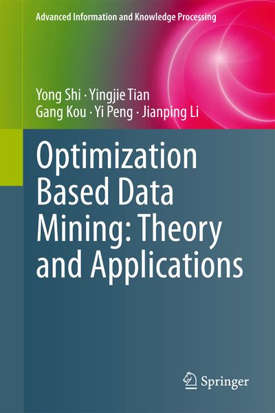 Produktbild: Optimization Based Data Mining: Theory and Applications