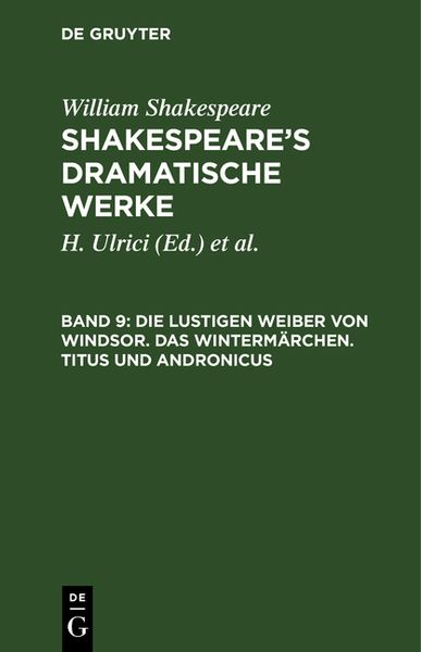 Produktbild: Die lustigen Weiber von Windsor. Das Winterm&auml;rchen. Titus und Andronicus
