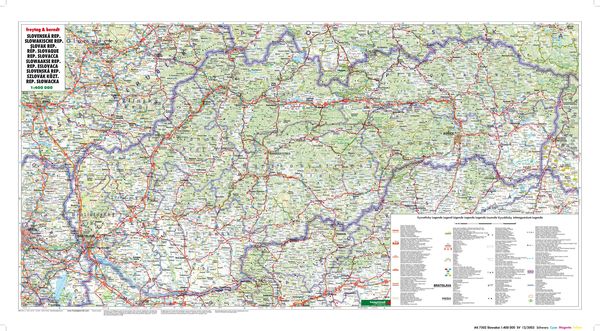 Slowakische Republik 1 : 400 000. Autokarte