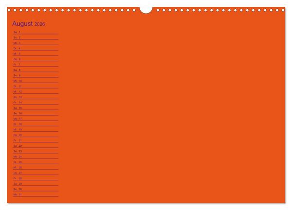 Produktbild: Bastel-Geburtstagskalender orange / Geburtstagskalender (Wandkalender 2026 DIN A3 quer), CALVENDO Monatskalender