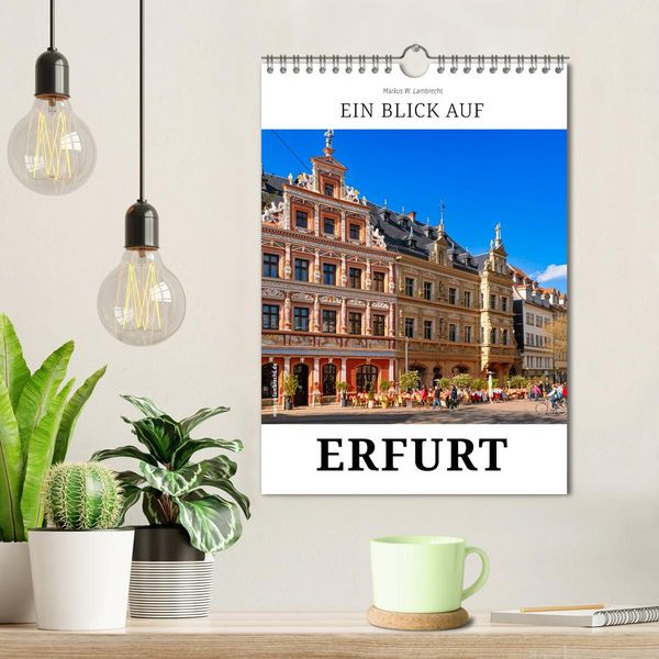 Produktbild: Ein Blick auf Erfurt in Farbe (Wandkalender 2027 DIN A4 hoch), CALVENDO Monatskalender
