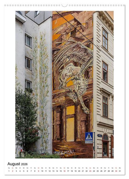 Produktbild: Kunst an Hausw&auml;nden (hochwertiger Premium Wandkalender 2026 DIN A2 hoch), Kunstdruck in Hochglanz
