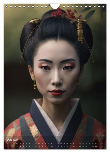 Produktbild: Wundersch&ouml;ne Portraits Japanischer Geishas (Wandkalender 2026 DIN A4 hoch), CALVENDO Monatskalender