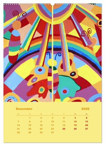 Produktbild: Licht ist bunt - Malerei in Acryl und Aqua &Ouml;l (hochwertiger Premium Wandkalender 2026 DIN A2 hoch), Kunstdruck in Hochglanz