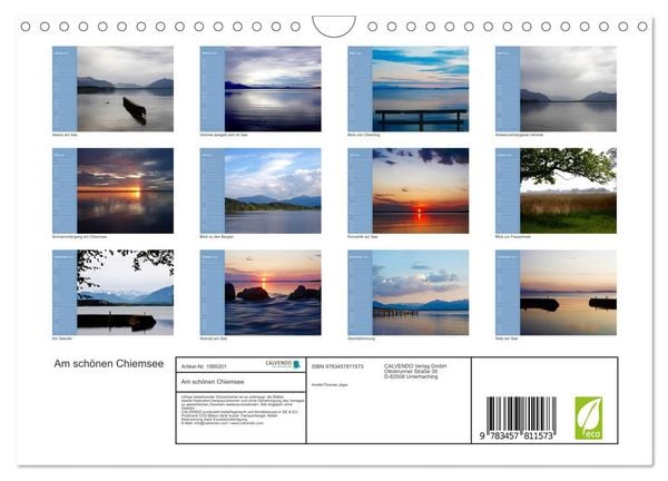 Produktbild: Am sch&ouml;nen Chiemsee (Wandkalender 2026 DIN A4 quer), CALVENDO Monatskalender