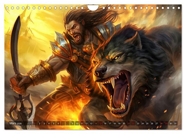 Produktbild: G&ouml;tterd&auml;mmerung - Der Ragnar&ouml;k in der nordischen Mythologie (Wandkalender 2026 DIN A4 quer), CALVENDO Monatskalender