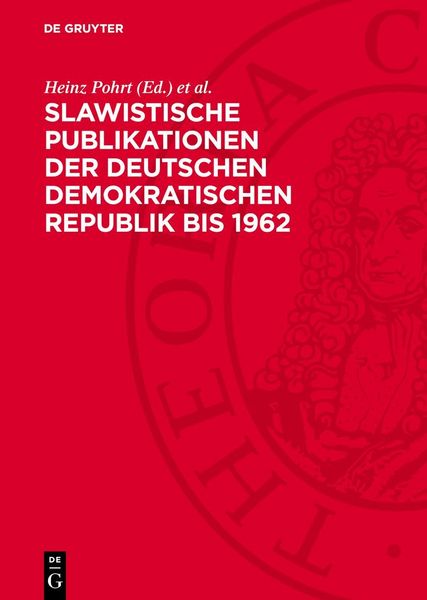 Produktbild: Slawistische Publikationen der Deutschen Demokratischen Republik bis 1962
