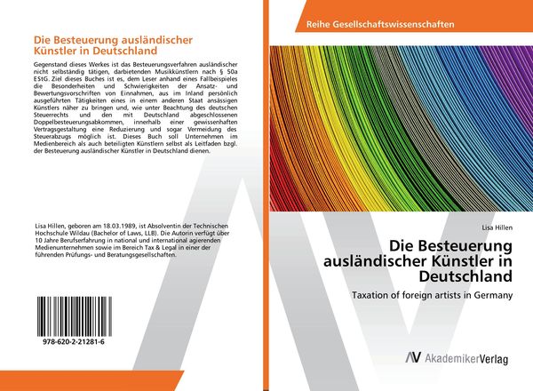 Die Besteuerung ausländischer Künstler in Deutschland, Taschenbuch von Lisa Hillen, AV Akademikerverlag, 9786202212816