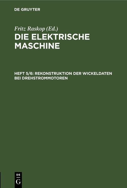 Produktbild: Rekonstruktion der Wickeldaten bei Drehstrommotoren