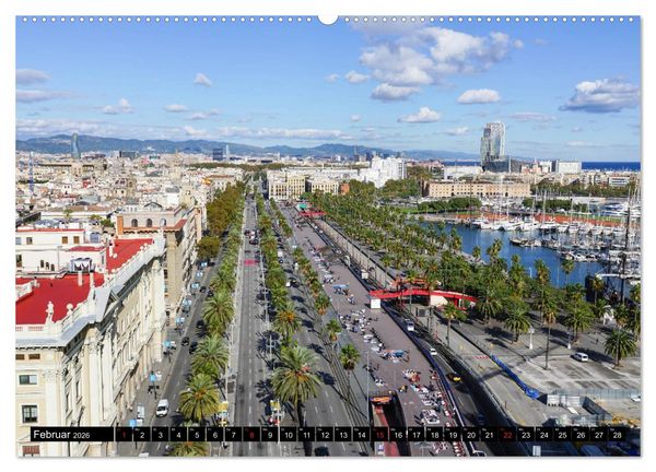 Produktbild: Barcelona - &Uuml;ber den D&auml;chern Kataloniens (Wandkalender 2026 DIN A2 quer), CALVENDO Monatskalender
