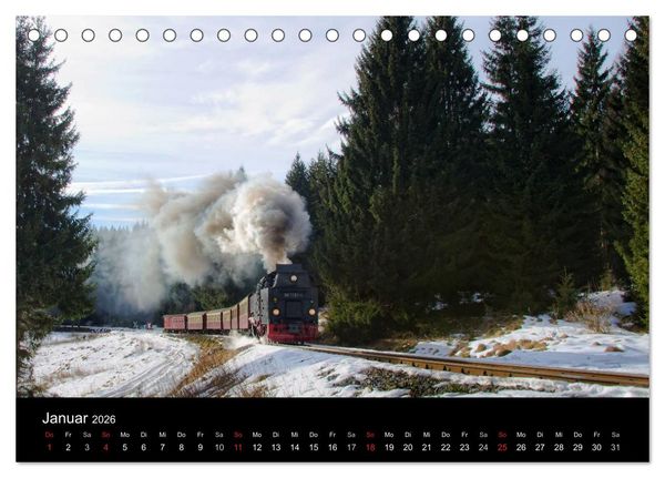 Produktbild: Unter Dampf in Sachsen Anhalt 2.0 (Tischkalender 2026 DIN A5 quer), CALVENDO Monatskalender