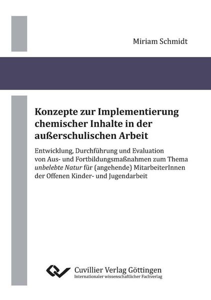 Produktbild: Konzepte zur Implementierung chemischer Inhalte in der au&szlig;erschulischen Arbeit