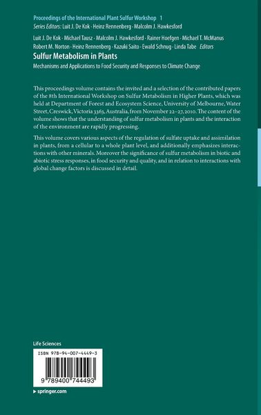 Produktbild: Sulfur Metabolism in Plants
