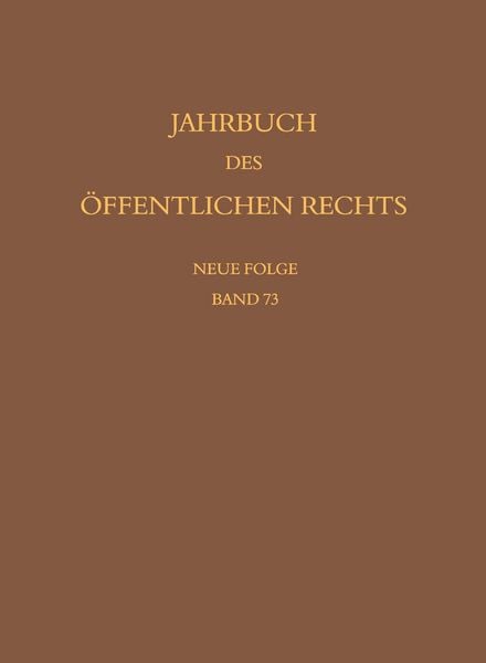 Produktbild: Jahrbuch des &ouml;ffentlichen Rechts der Gegenwart. Neue Folge
