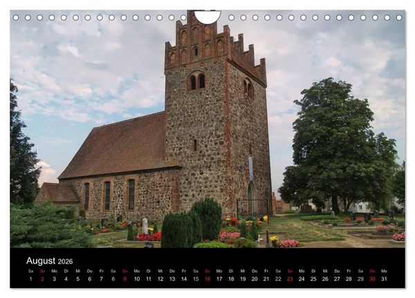 Produktbild: Dorfkirchen in Brandenburg (Wandkalender 2026 DIN A4 quer), CALVENDO Monatskalender