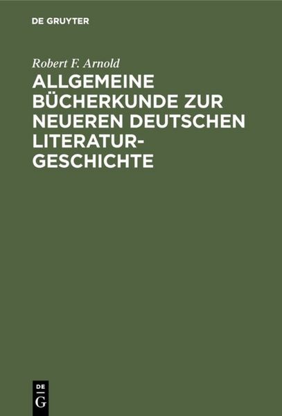 Produktbild: Allgemeine B&uuml;cherkunde zur neueren deutschen Literaturgeschichte
