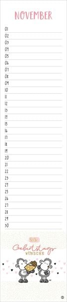 Produktbild: sheepworld Geburtstagskalender Langplaner